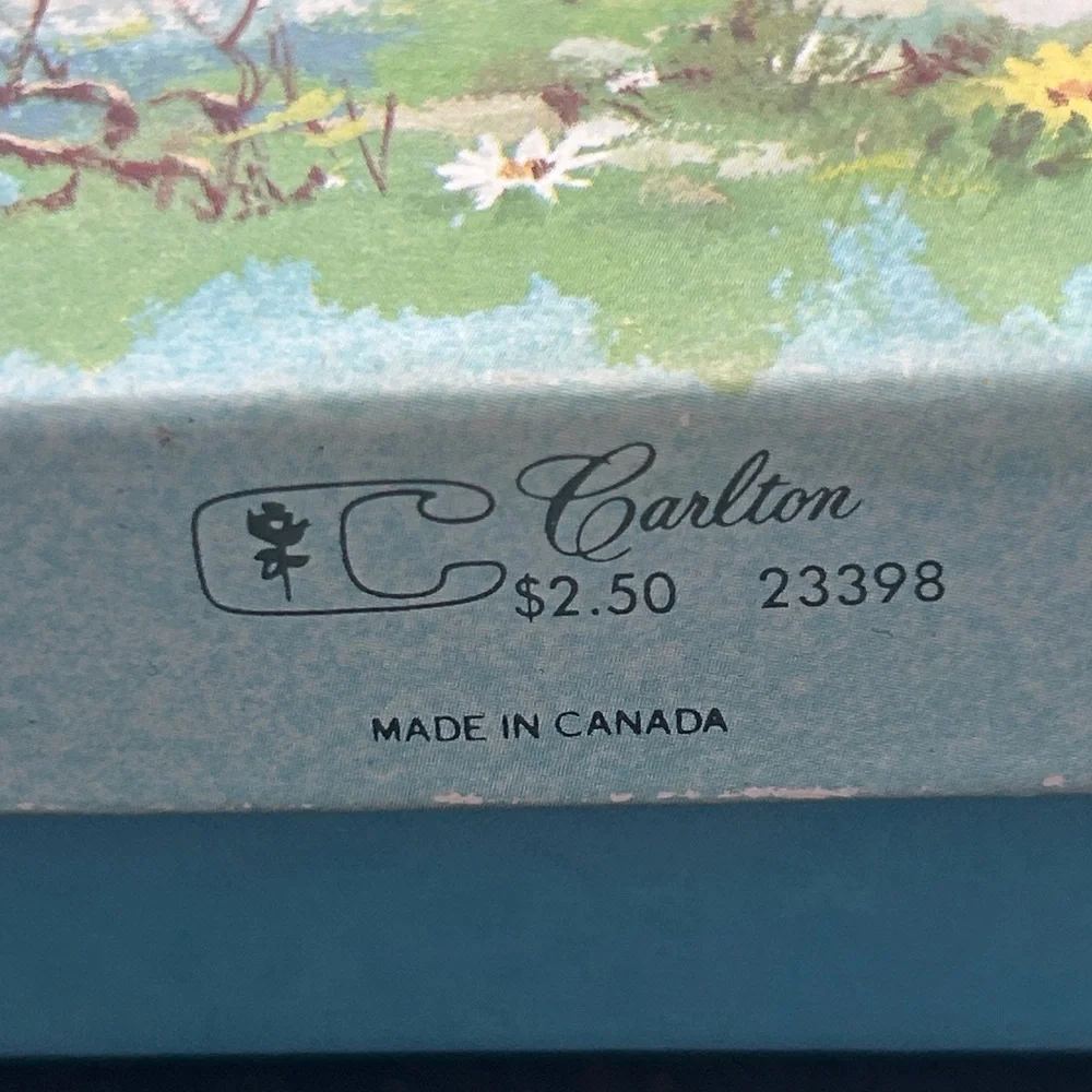 Vintage Carlton Stationery Set In Original Box Made In Canada - Picture 8 of 12